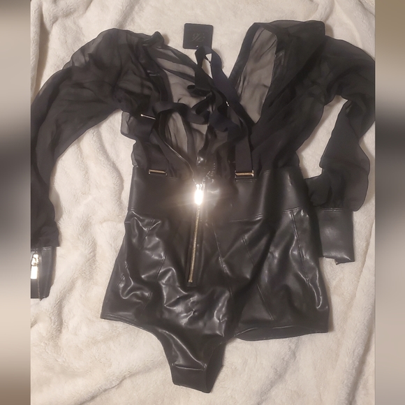 RARE Honey 🍯 Birdette Black ⚫️ Fonda II Bodysuit NEW! NWT Size M - Picture 9 of 13